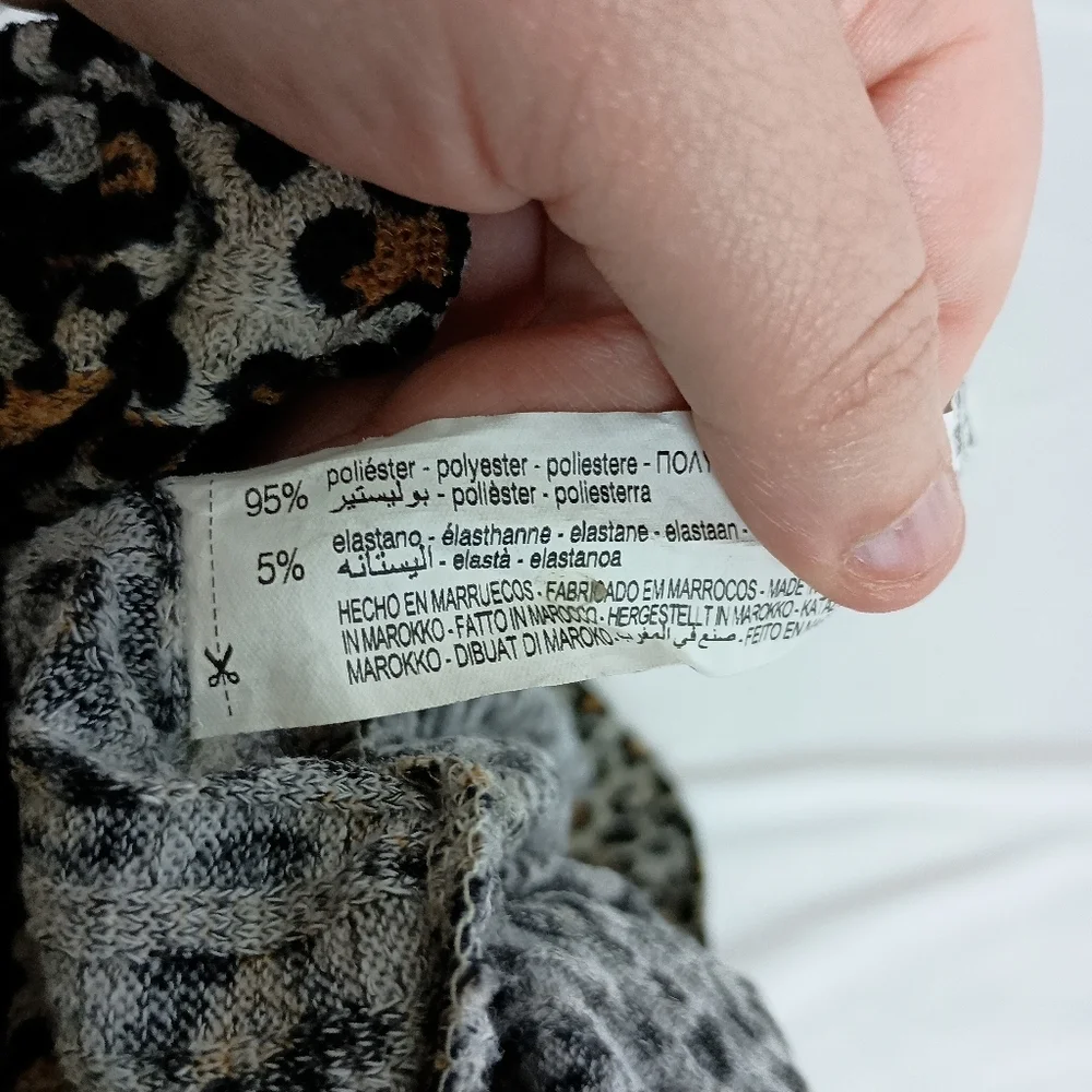 ZARA Mobwife Cheetah Leopard Print Long Sleeve Fall Autumn Winter Dress (#221)‎